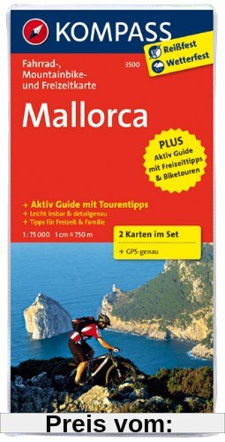 Mallorca: Fahrrad-, Mountainbike- und Freizeitkarte mit Führer. GPS-genau. 1:75000 (KOMPASS-Fahrradkarten International)